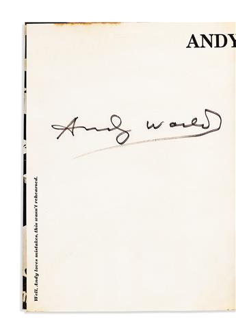 WARHOL, ANDY. Andy Warhols Index (Book).
